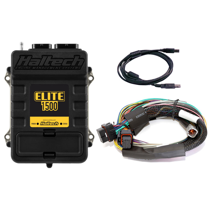 Haltech Elite 1500 ECU + Basic Universal Wire-in Harness Kit Length: 2.5m (8')