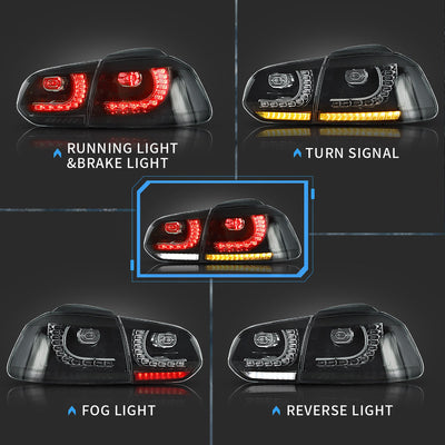 LED DYNAMIC TAIL LIGHTS FOR VOLKSWAGEN GOLF 6 (2009-2012)