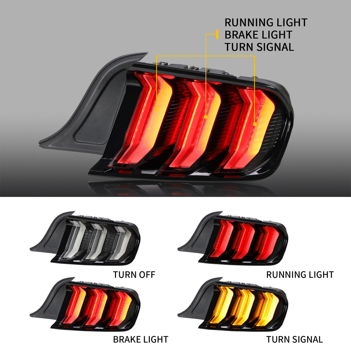 LED SEQUENTIAL TAILLIGHTS FOR FORD MUSTANG