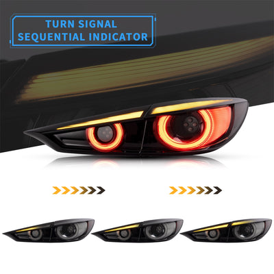 LED SEQUENTIAL TAILLIGHTS FOR MAZDA 3 SEDAN (2014-2018)