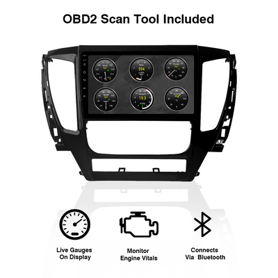 MITSUBISHI PAJERO (2013-2019) TOUCHSCREEN HEAD UNIT DISPLAY + BUILT-IN WIRELESS CARPLAY & ANDROID AUTO