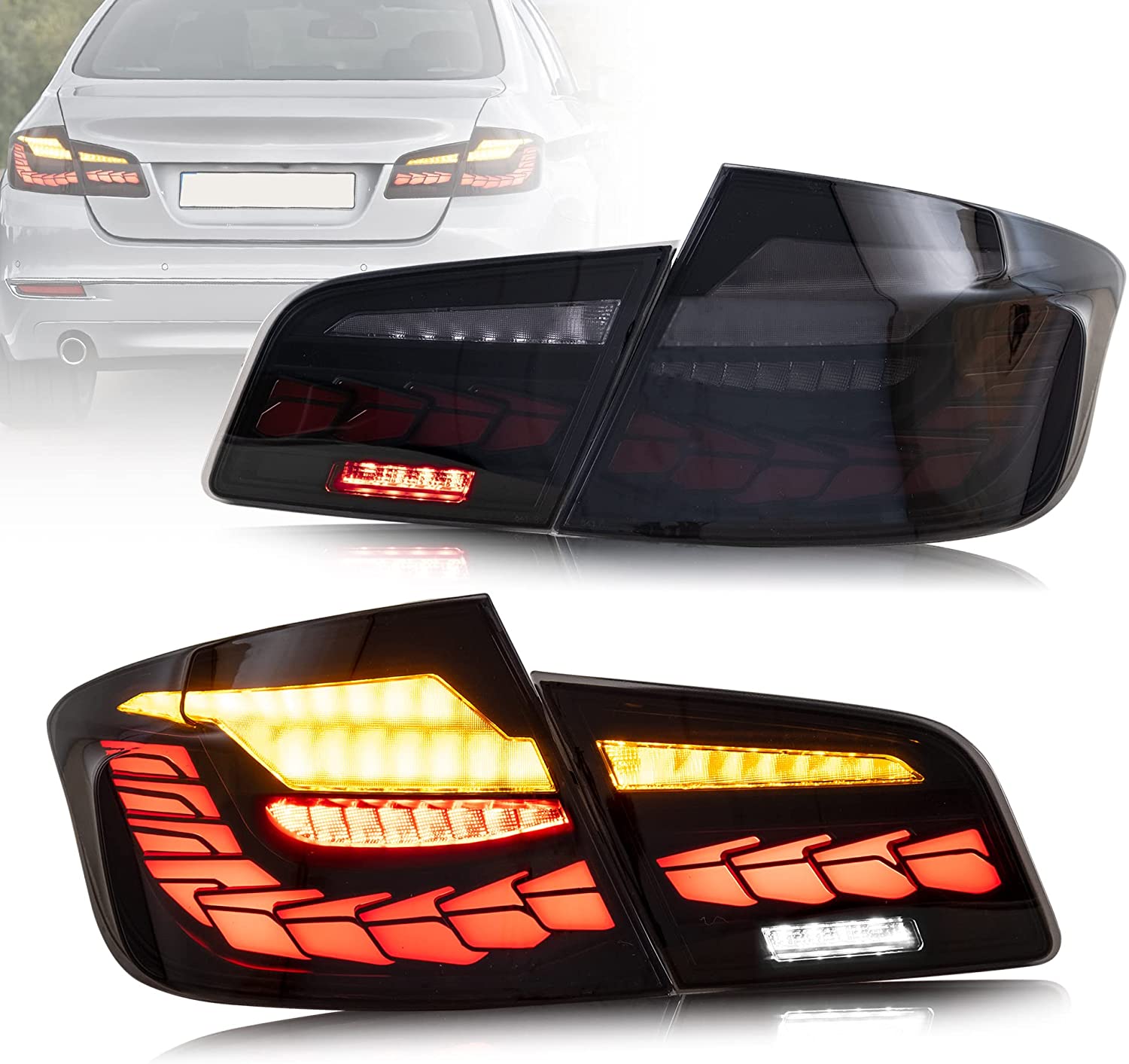 GTS STYLE OLED SEQUENTIAL TAILLIGHTS FOR BMW 5 SERIES F10 & F18