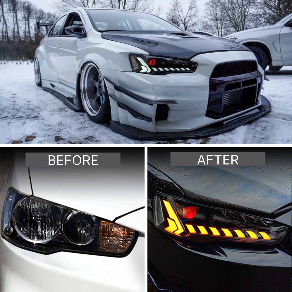 LED SEQUENTIAL HEADLIGHTS FOR MITSUBISHI LANCER EVO X