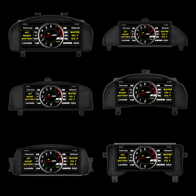 Recessed Dash Cluster Mounts for Powertune 10" Ultrawide Display