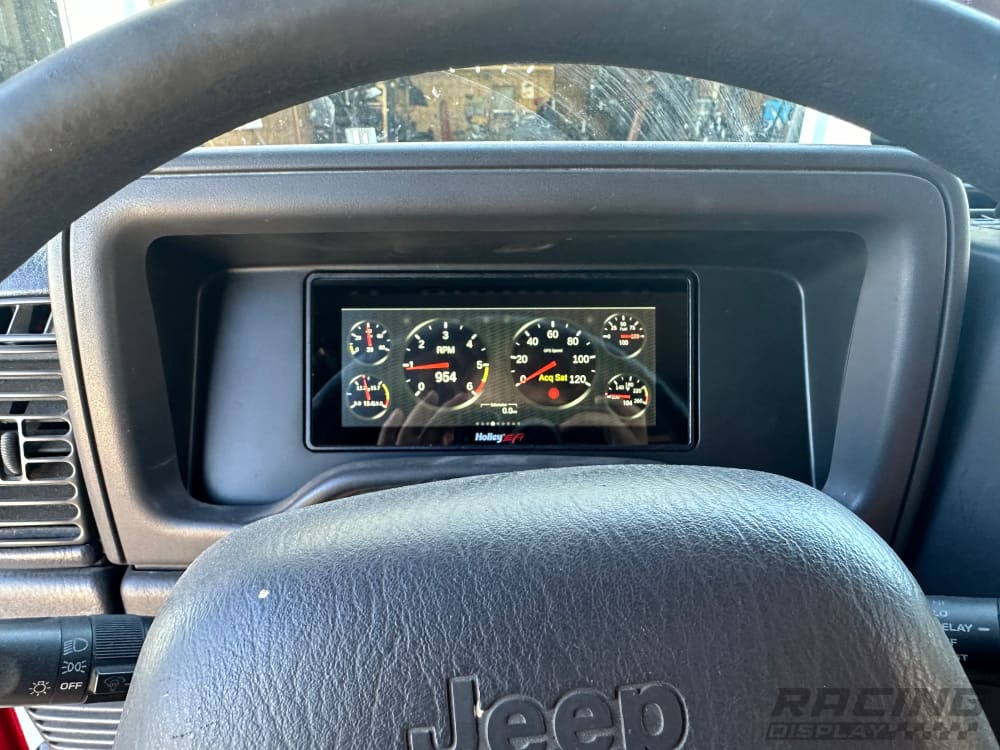 Holley EFI 6.86" Dash Cluster Mount for Jeep Wrangler TJ & Cherokee XJ